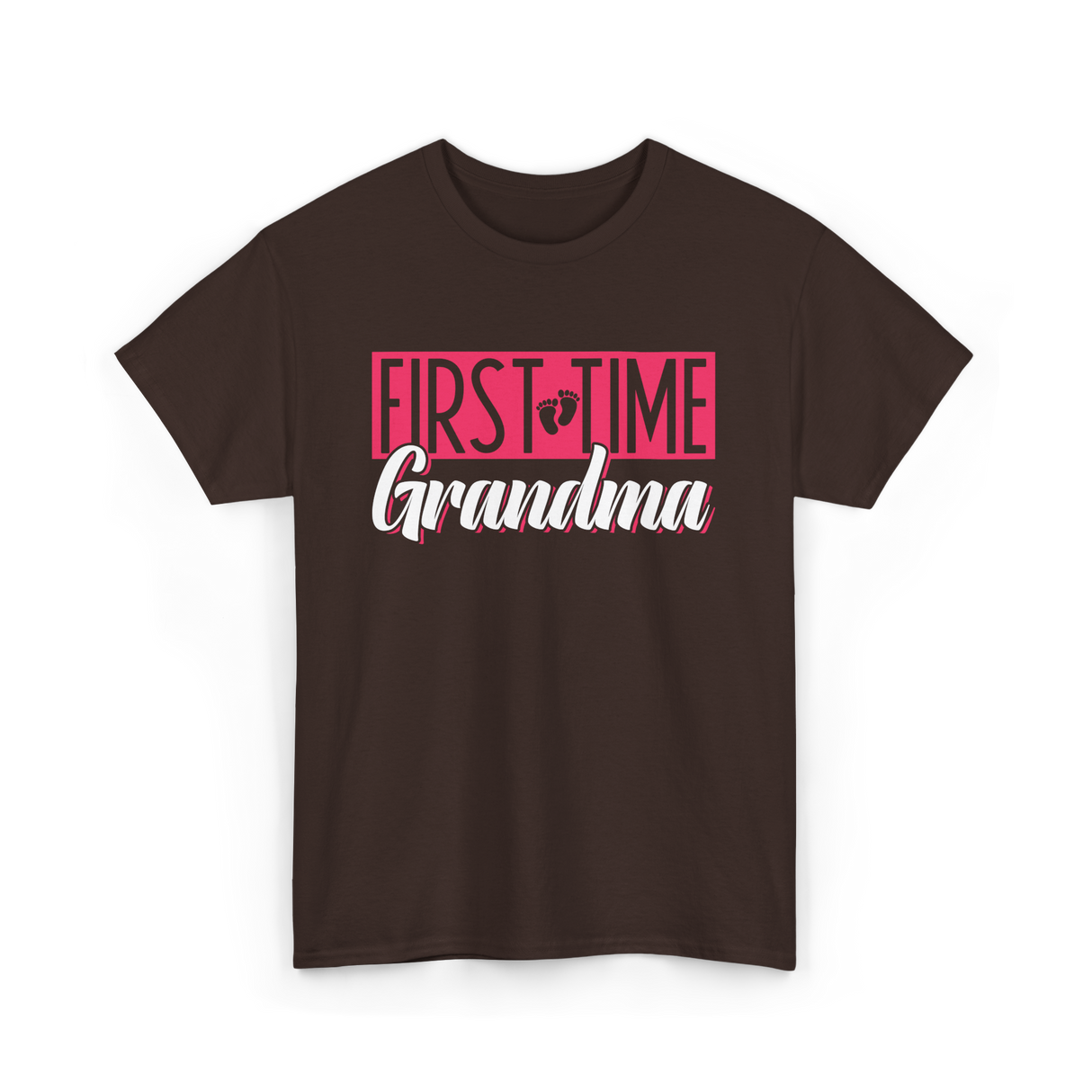 First Time Grandma T-Shirt - Dark Chocolate