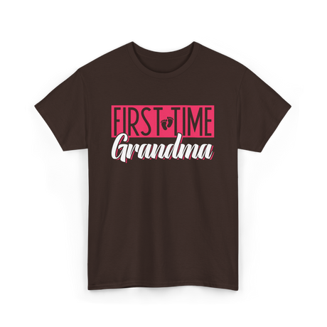 First Time Grandma T-Shirt - Dark Chocolate