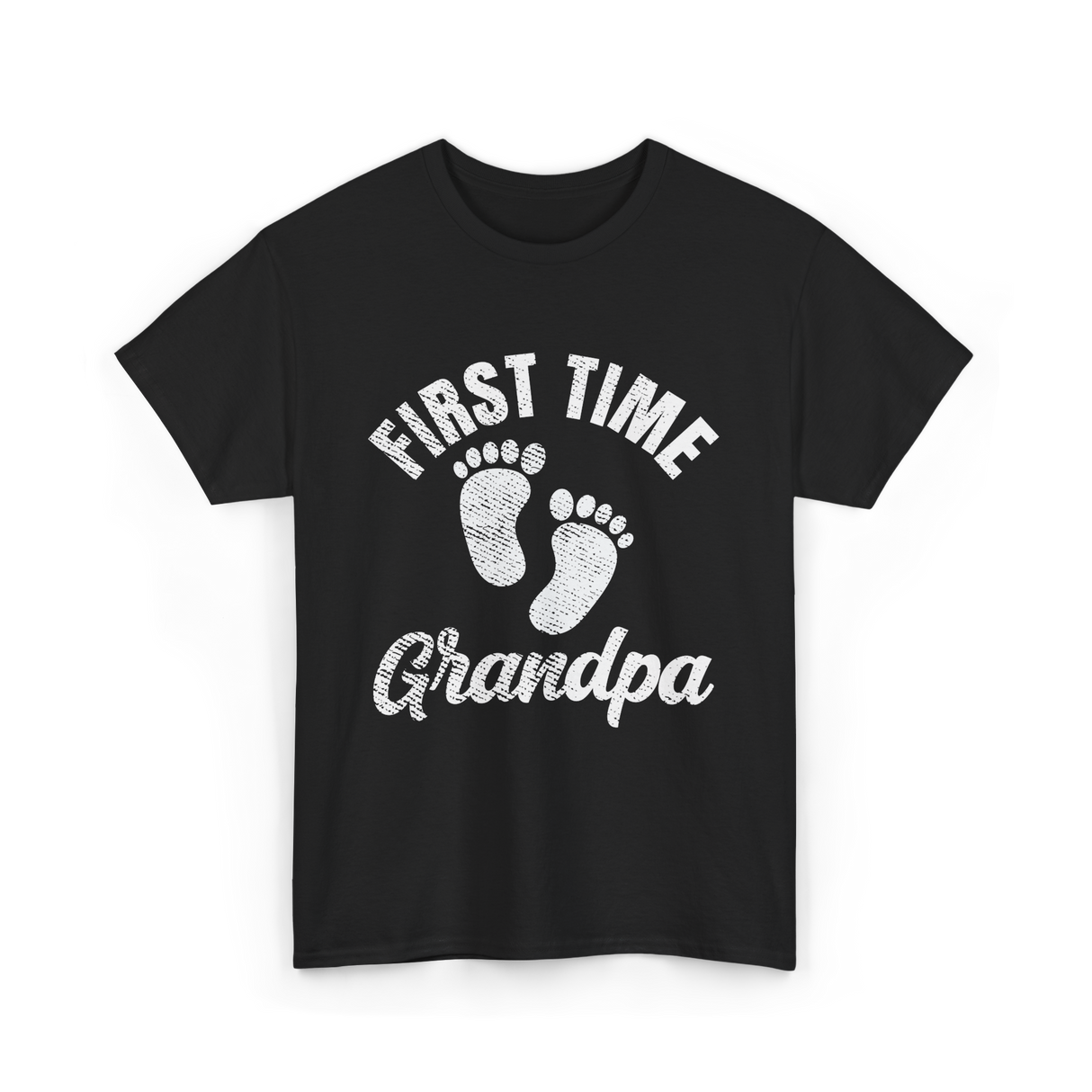 First Time Grandpa Baby Feet T-Shirt - Black