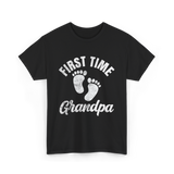 First Time Grandpa Baby Feet T-Shirt - Black