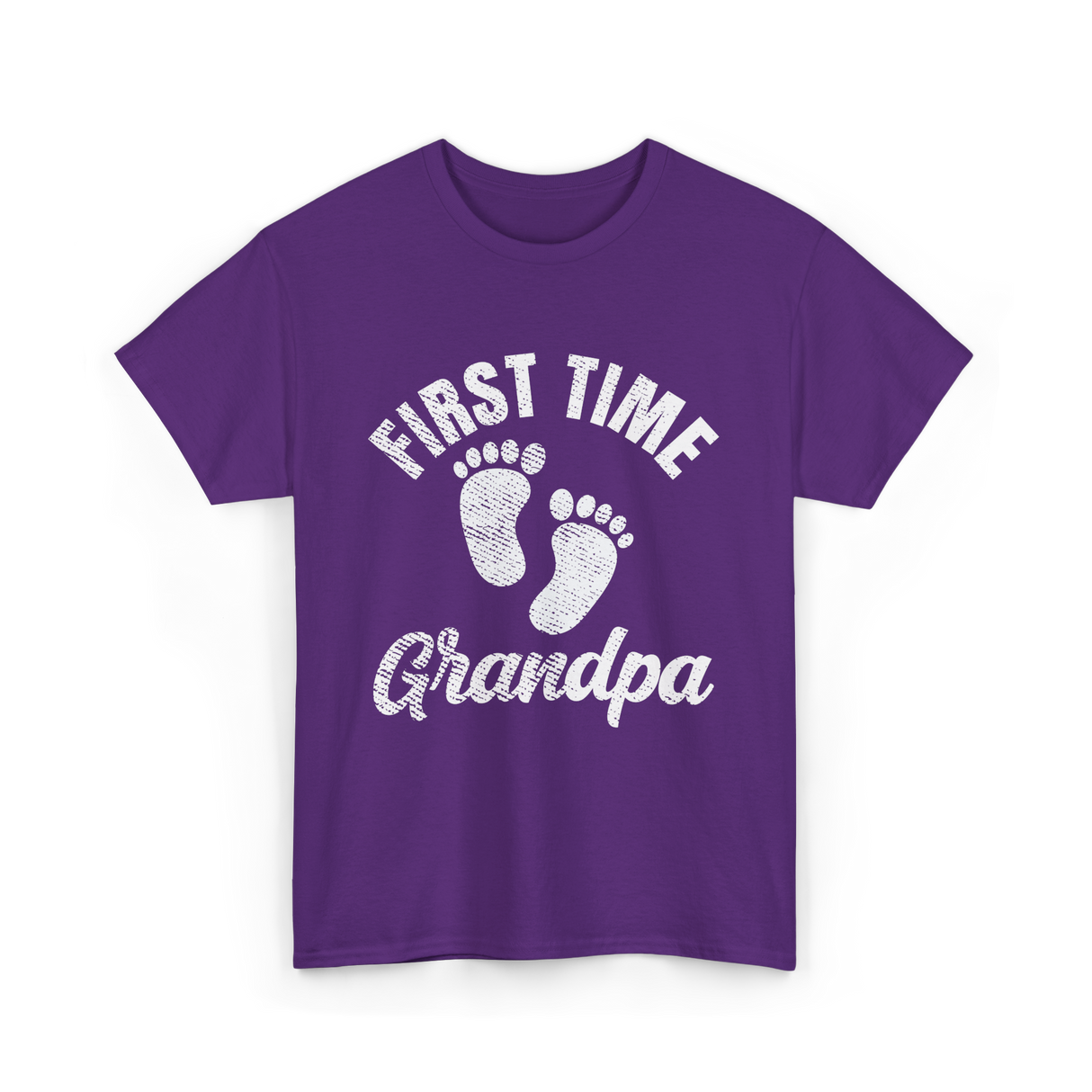 First Time Grandpa Baby Feet T-Shirt - Purple