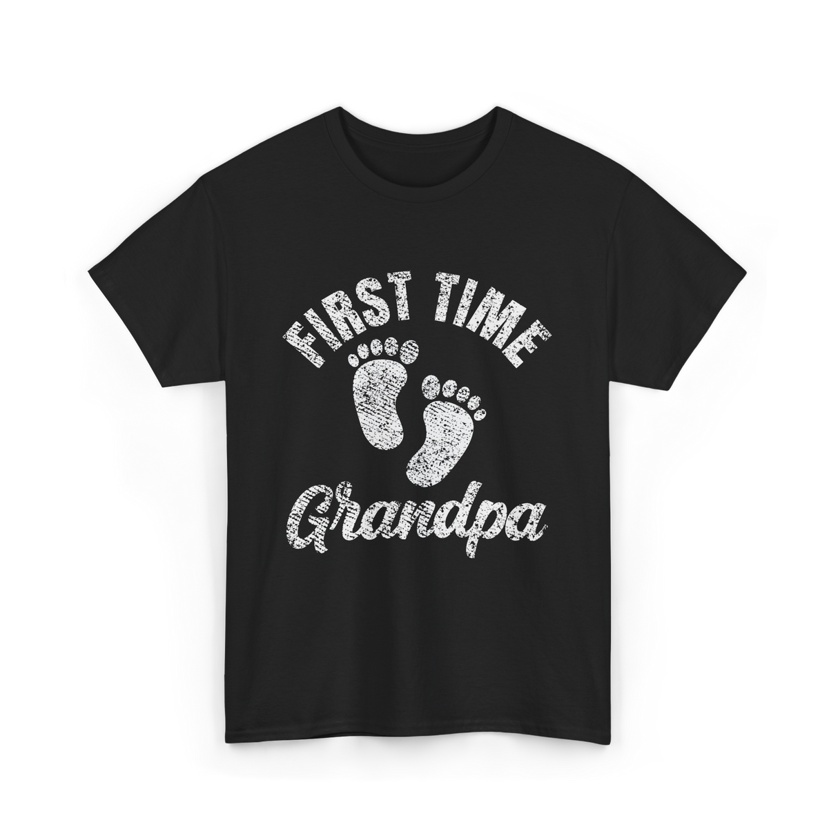 First Time Grandpa Grandparent T-Shirt - Black