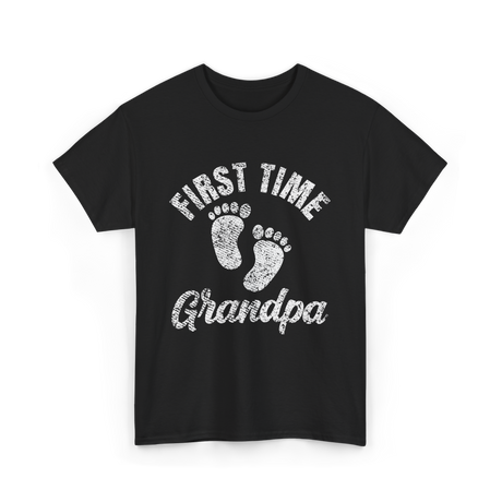 First Time Grandpa Grandparent T-Shirt - Black