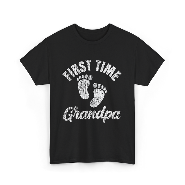 First Time Grandpa Grandparent T-Shirt - Black