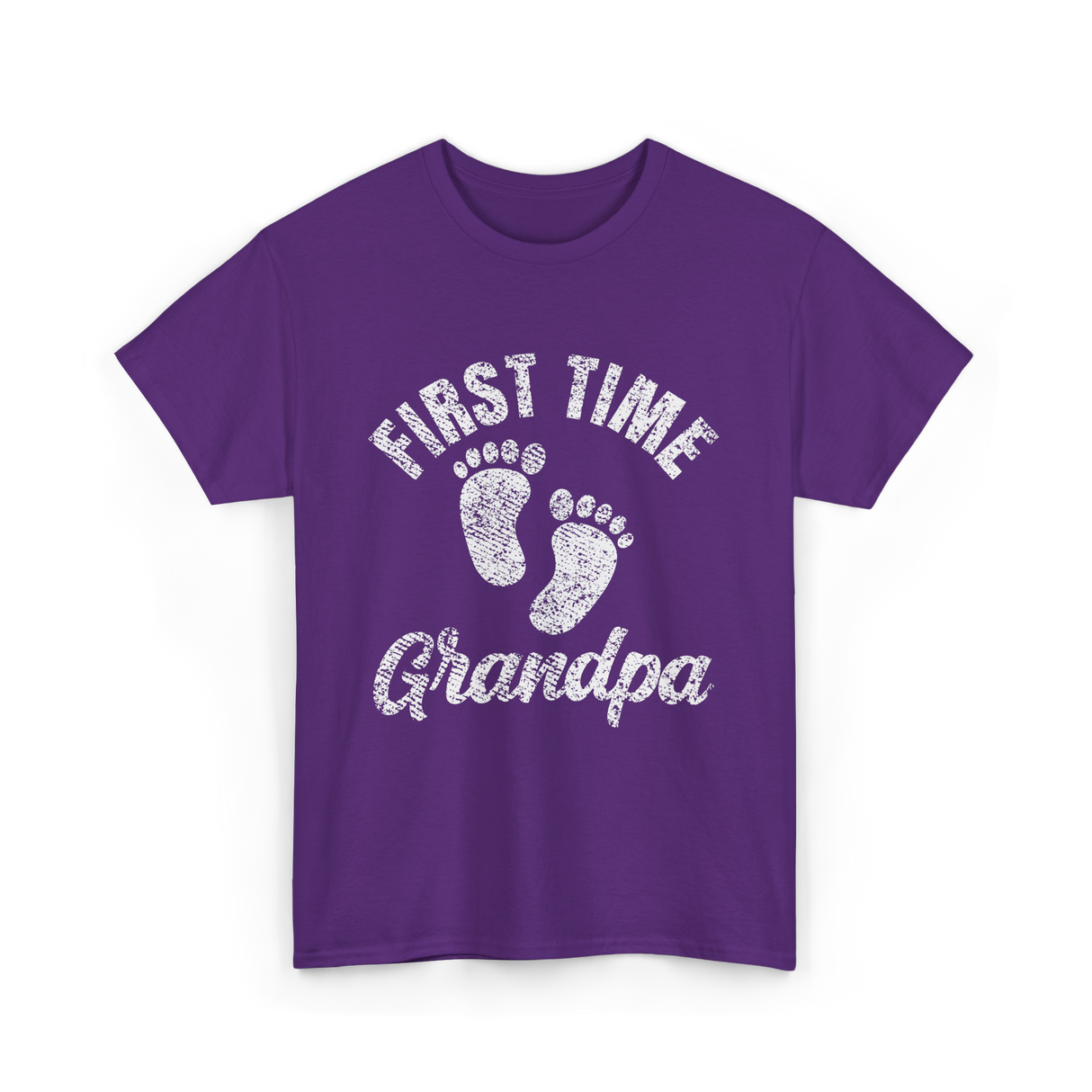 First Time Grandpa Grandparent T-Shirt - Purple