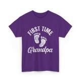 First Time Grandpa Grandparent T-Shirt - Purple