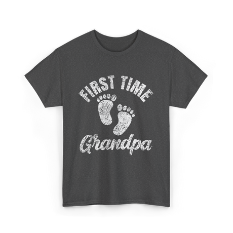 First Time Grandpa Grandparent T-Shirt - Dark Heather