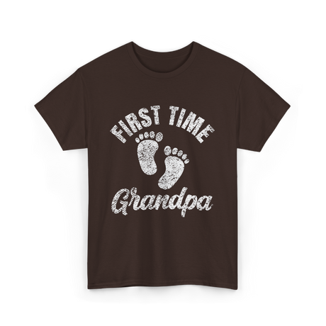 First Time Grandpa Grandparent T-Shirt - Dark Chocolate