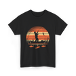 Fisherman Sunset Fishing T-Shirt - Black