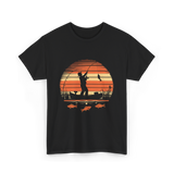 Fisherman Sunset Fishing T-Shirt - Black