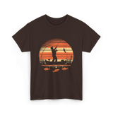 Fisherman Sunset Fishing T-Shirt - Dark Chocolate