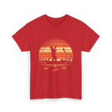 Fisherman Sunset Fishing T-Shirt - Red