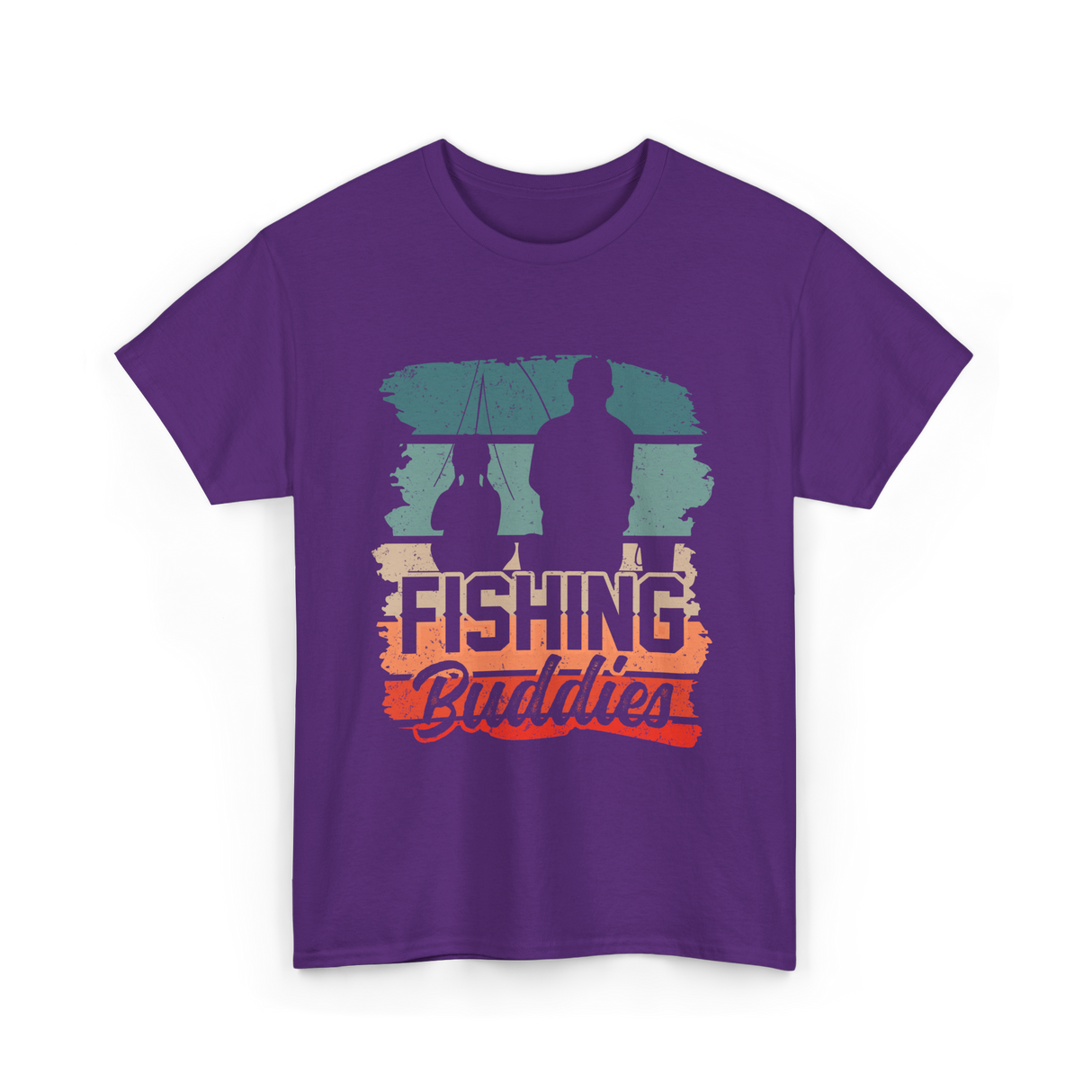 Fishing Buddies Fisherman Angler T-Shirt - Purple