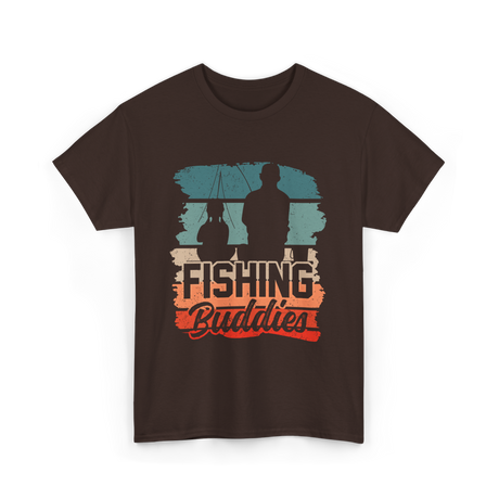 Fishing Buddies Fisherman Angler T-Shirt - Dark Chocolate