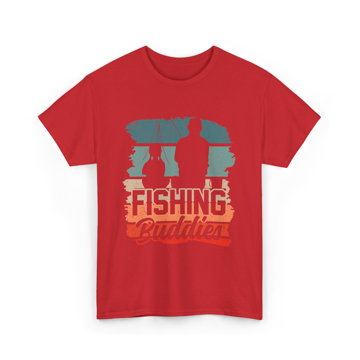 Fishing Buddies Fisherman Angler T-Shirt - Red