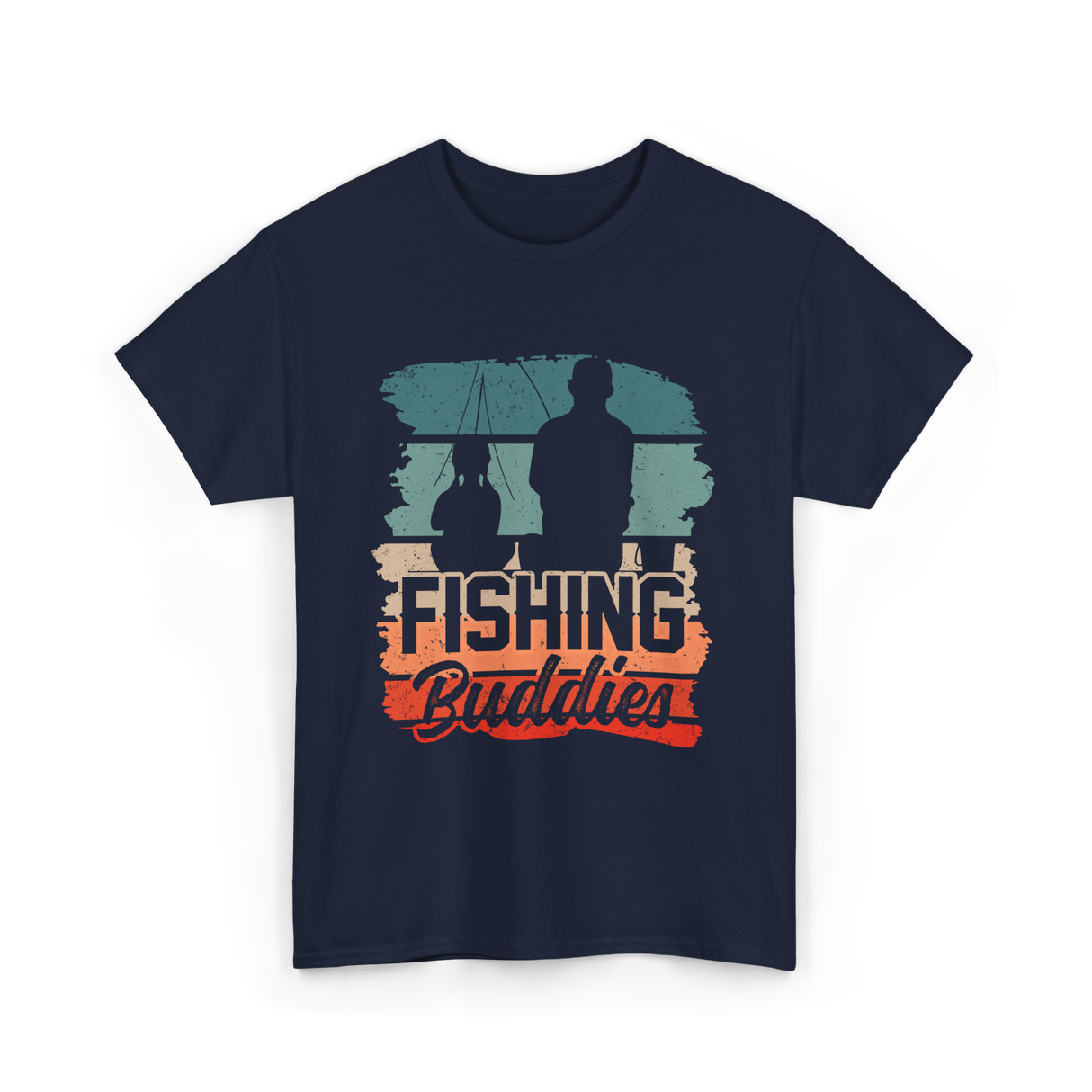 Fishing Buddies Fisherman Angler T-Shirt - Navy