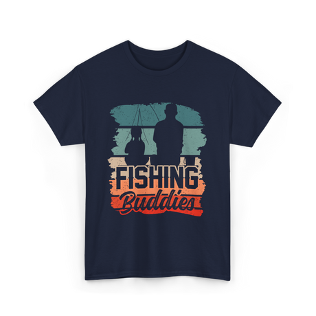 Fishing Buddies Fisherman Angler T-Shirt - Navy