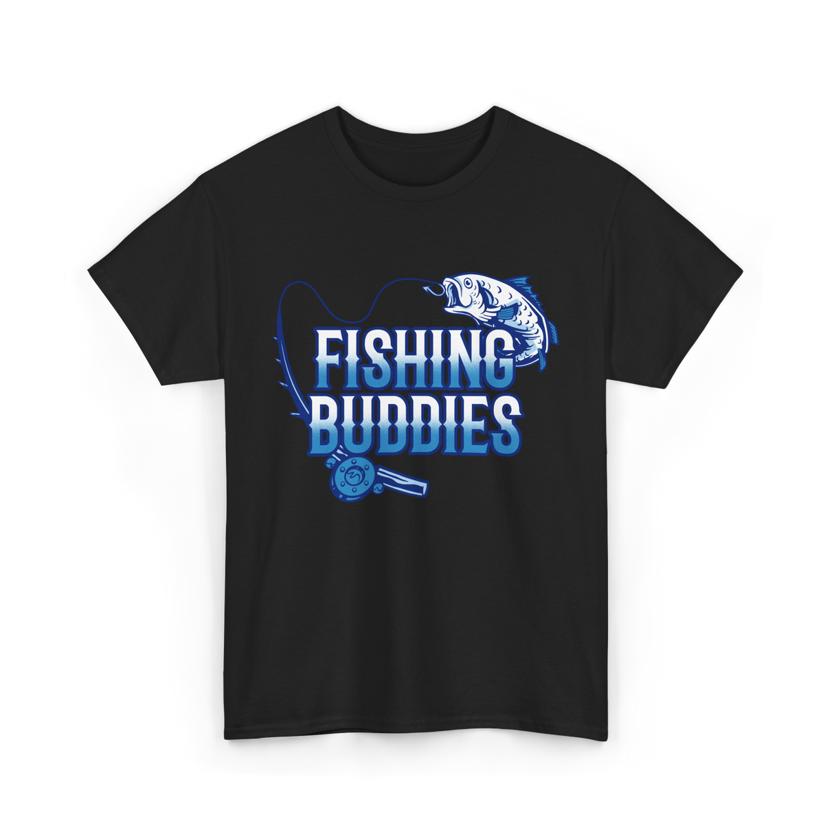 Fishing Buddies Fisherman Buddy T-Shirt - Black