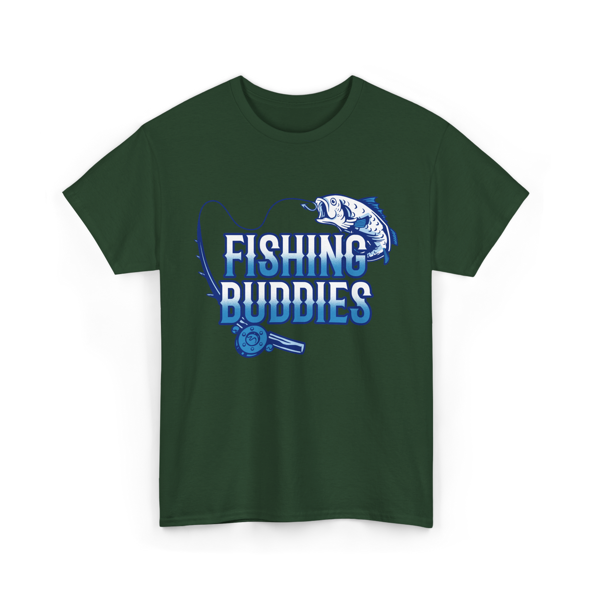 Fishing Buddies Fisherman Buddy T-Shirt - Forest Green