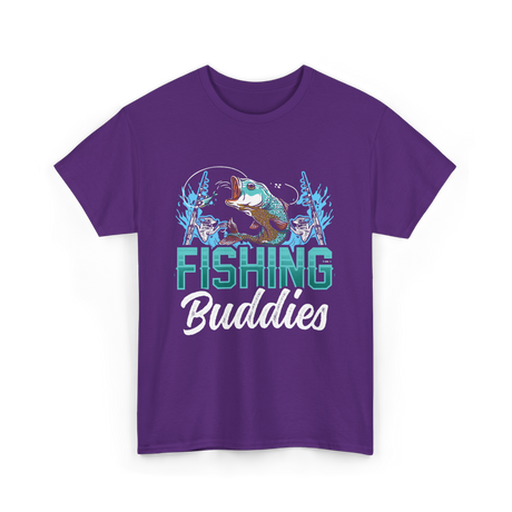 Fishing Buddies Fishing Fisherman T-Shirt - Purple