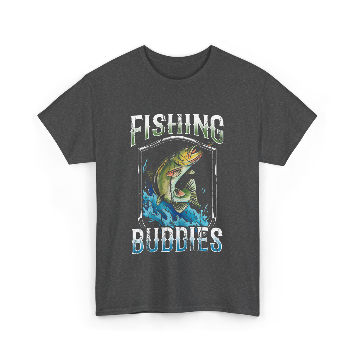 Fishing Buddies Fishing T-Shirt - Dark Heather