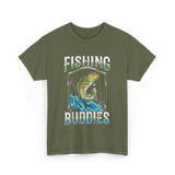 Fishing Buddies Fishing T-Shirt - Military Green