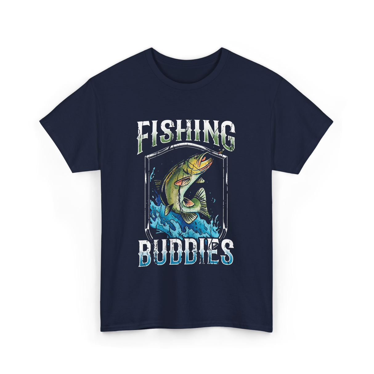 Fishing Buddies Fishing T-Shirt - Navy