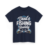 Fishing Buddy Fisherman Dad T-Shirt - Navy