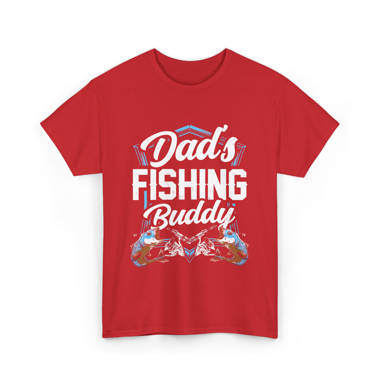 Fishing Buddy Fisherman Dad T-Shirt - Red