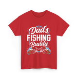 Fishing Buddy Fisherman Dad T-Shirt - Red