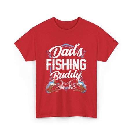 Fishing Buddy Fisherman Dad T-Shirt - Red