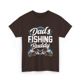 Fishing Buddy Fisherman Dad T-Shirt - Dark Chocolate