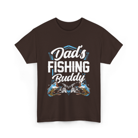 Fishing Buddy Fisherman Dad T-Shirt - Dark Chocolate