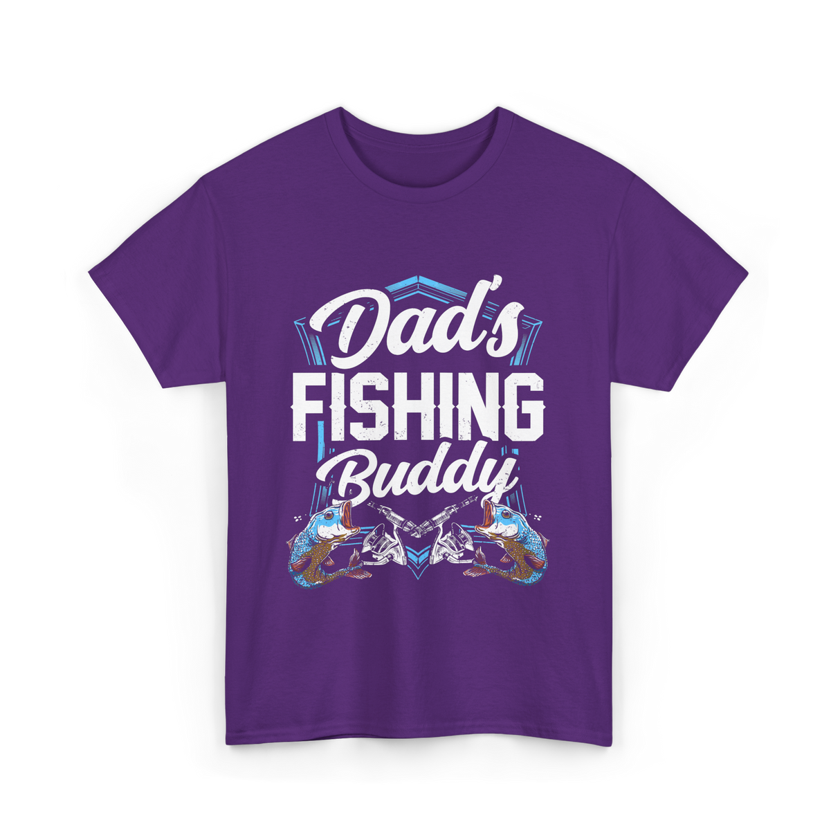 Fishing Buddy Fisherman Dad T-Shirt - Purple