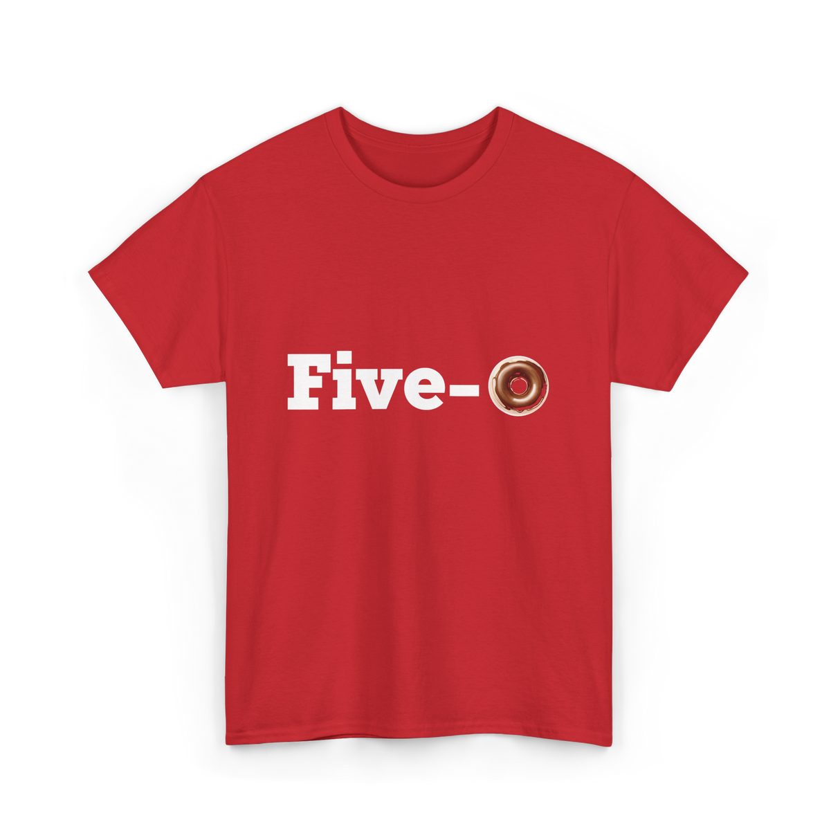 Five O Donut Police T-Shirt - Red