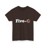 Five O Donut Police T-Shirt - Dark Chocolate