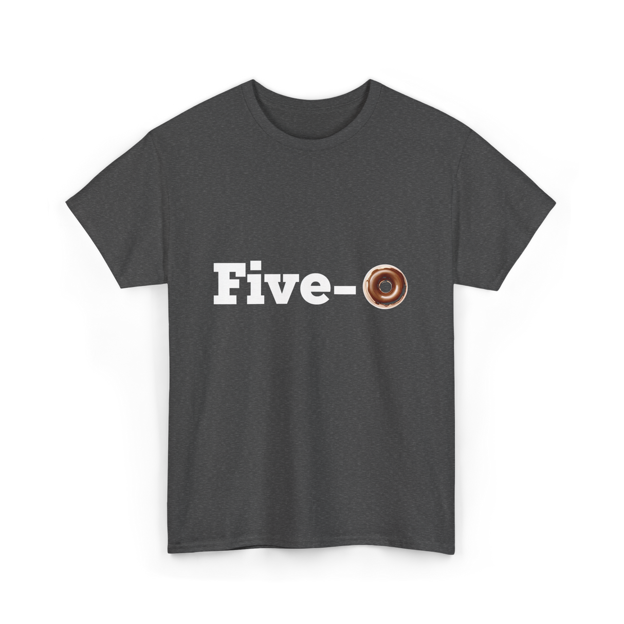 Five O Donut Police T-Shirt - Dark Heather