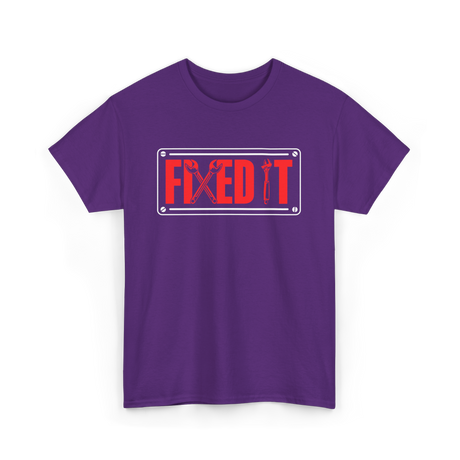 Fixed It Handyman Repair T-Shirt - Purple