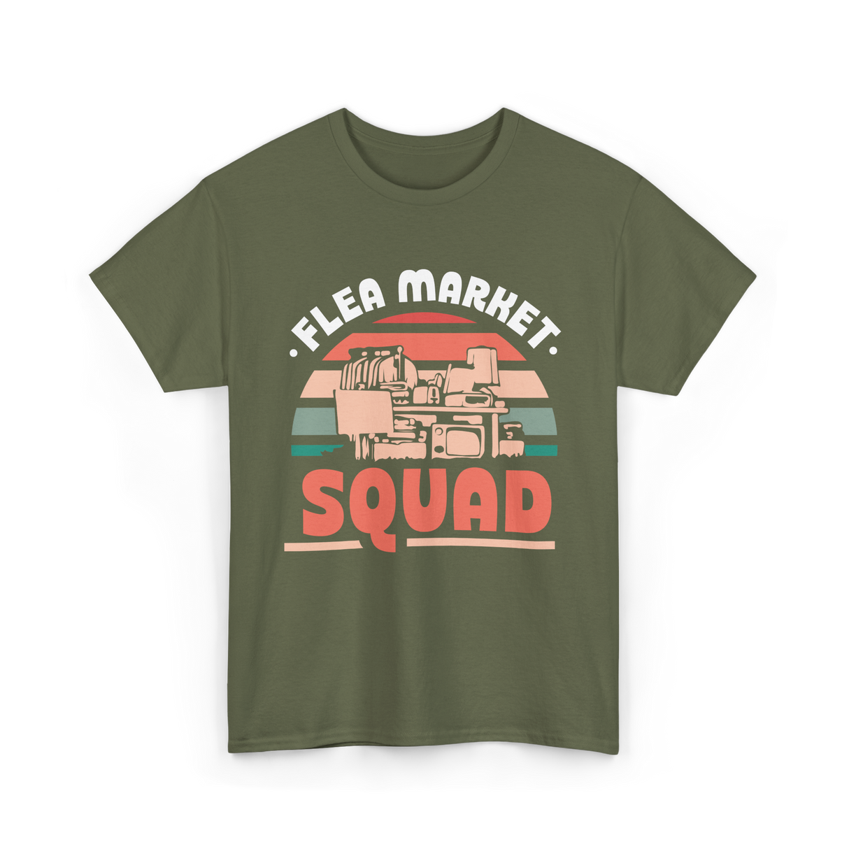 Flea Market Squad Antique Market T-Shirt - Military Green