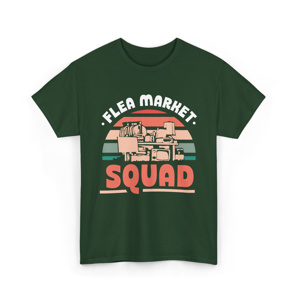 Flea Market Squad Antique Market T-Shirt - Forest Green