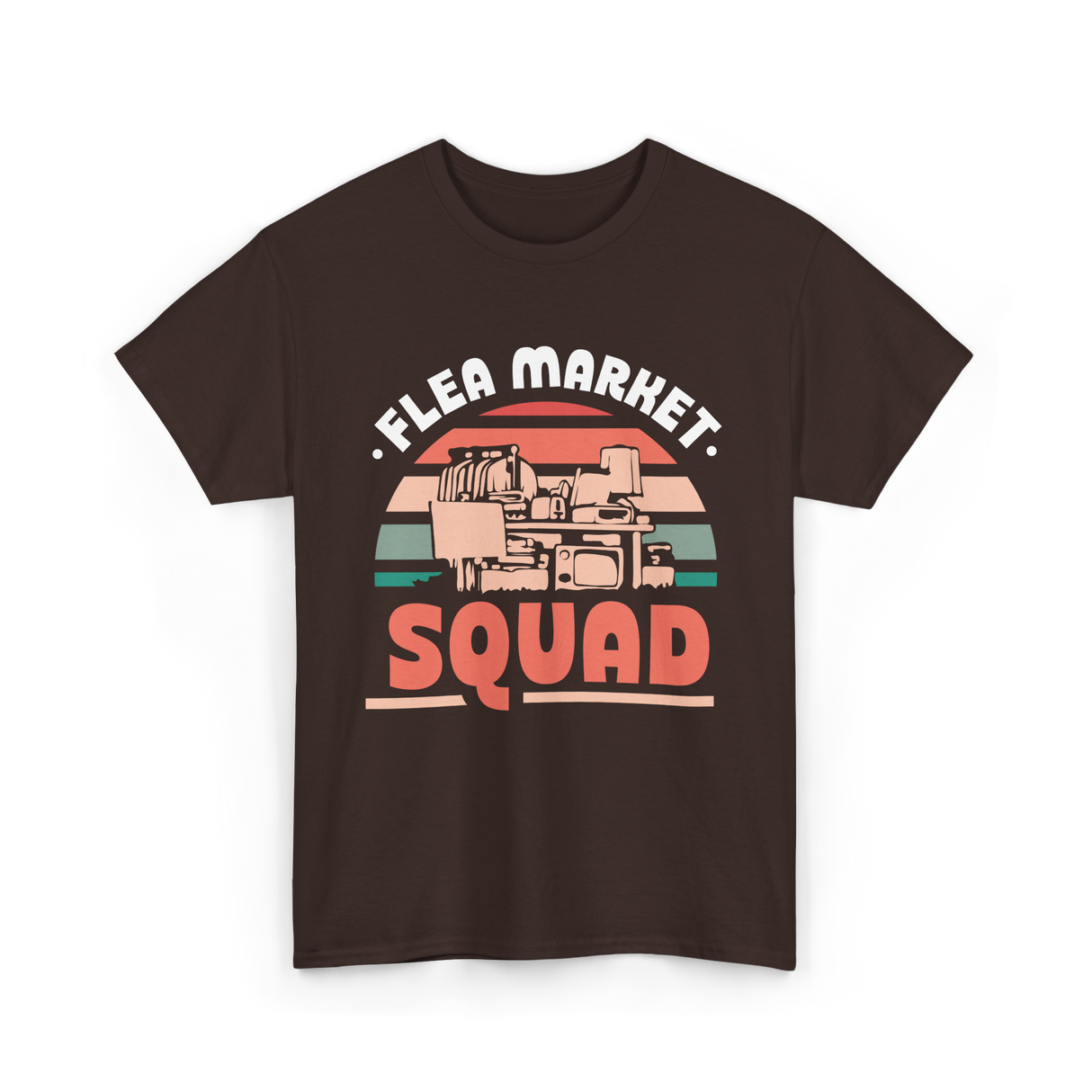 Flea Market Squad Antique Market T-Shirt - Dark Chocolate