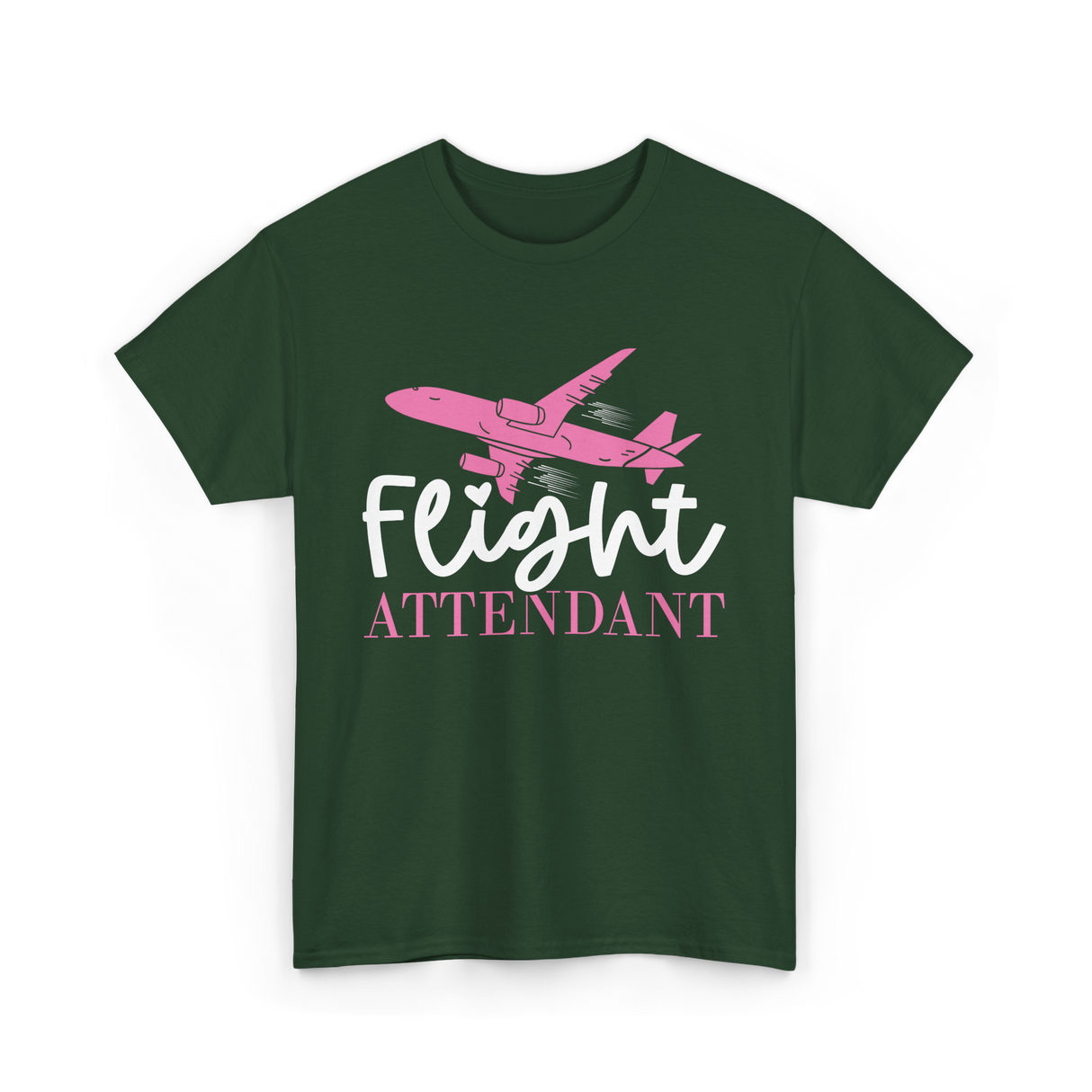 Flight Attendant Aviation Crew T-Shirt - Forest Green