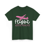 Flight Attendant Aviation Crew T-Shirt - Forest Green