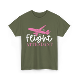 Flight Attendant Aviation Crew T-Shirt - Military Green