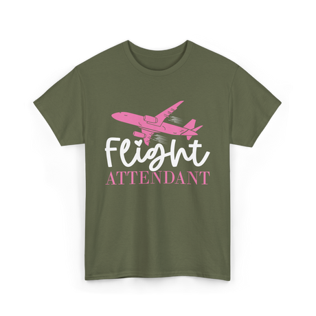 Flight Attendant Aviation Crew T-Shirt - Military Green