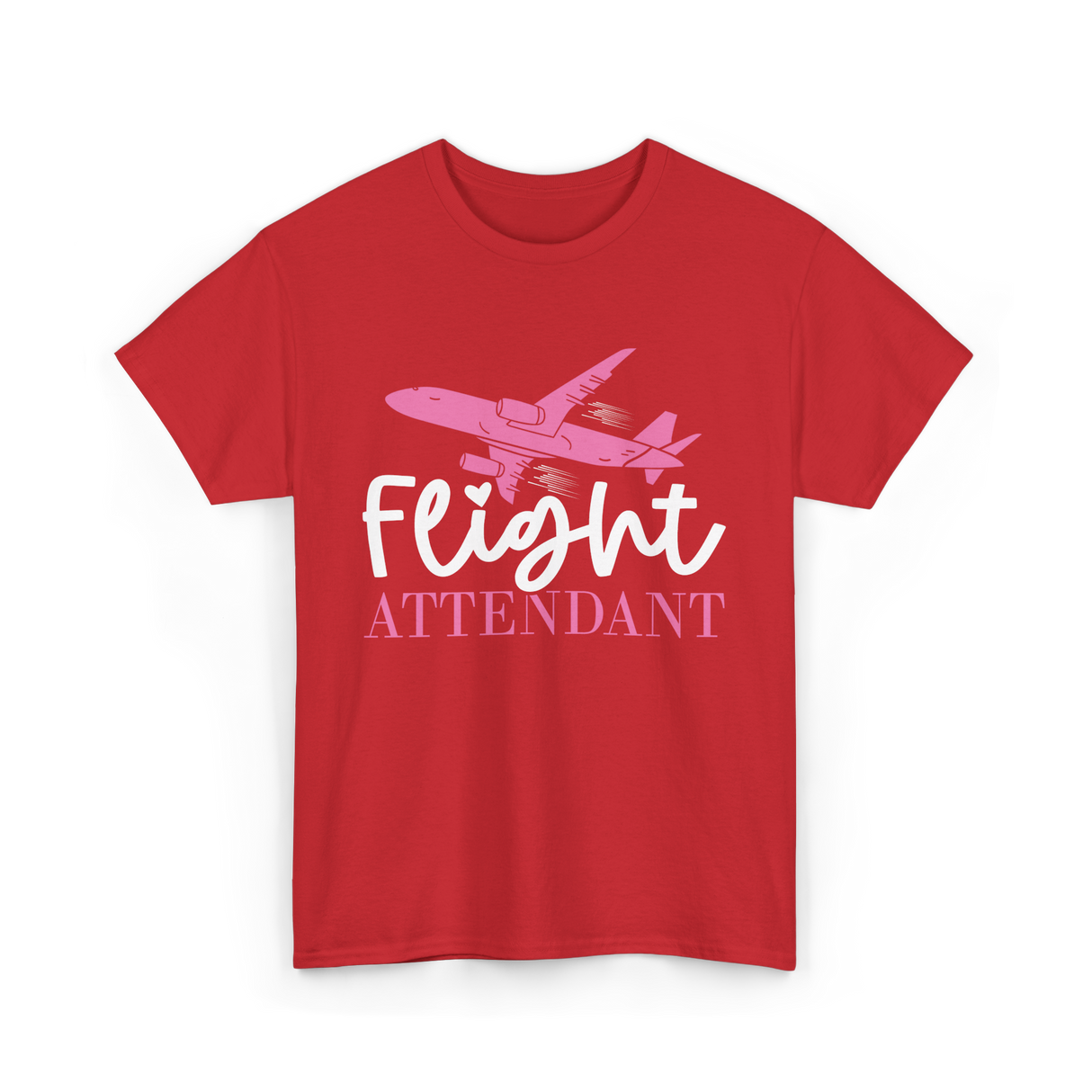 Flight Attendant Aviation Crew T-Shirt - Red