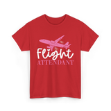 Flight Attendant Aviation Crew T-Shirt - Red