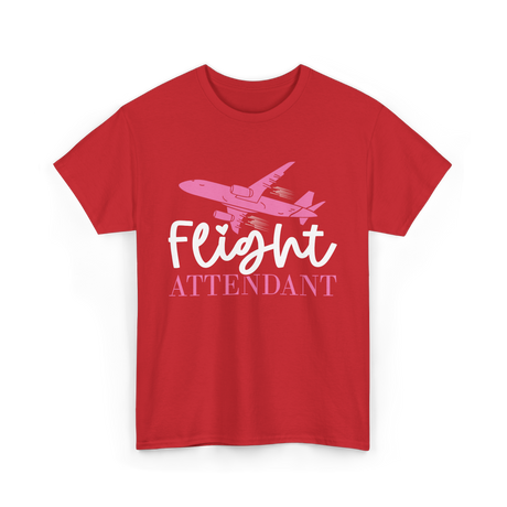 Flight Attendant Aviation Crew T-Shirt - Red