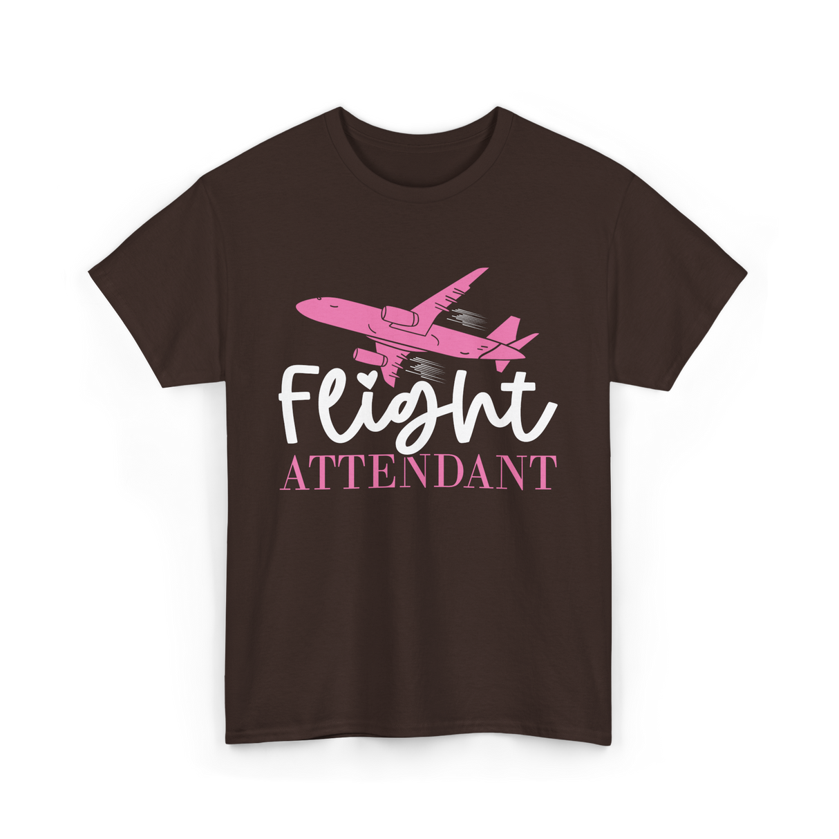 Flight Attendant Aviation Crew T-Shirt - Dark Chocolate