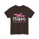 Flight Attendant Aviation Crew T-Shirt - Dark Chocolate